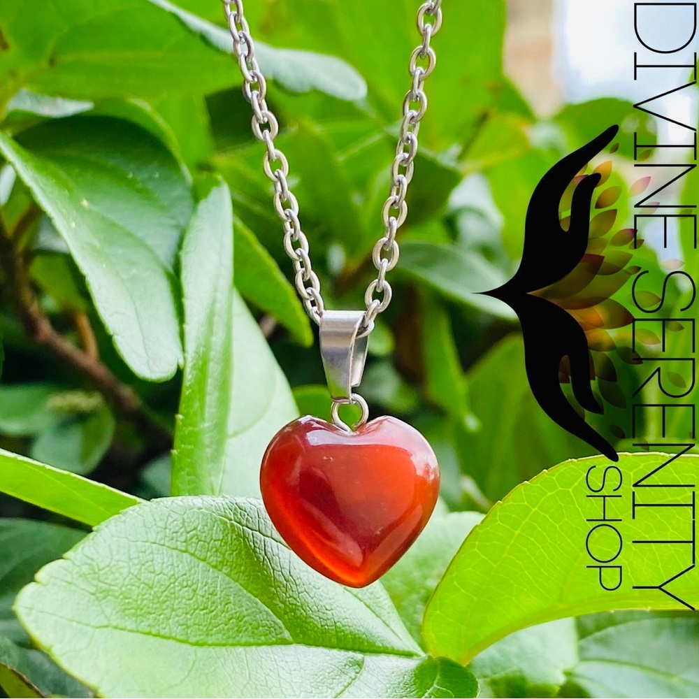 Carnelian Heart Necklace